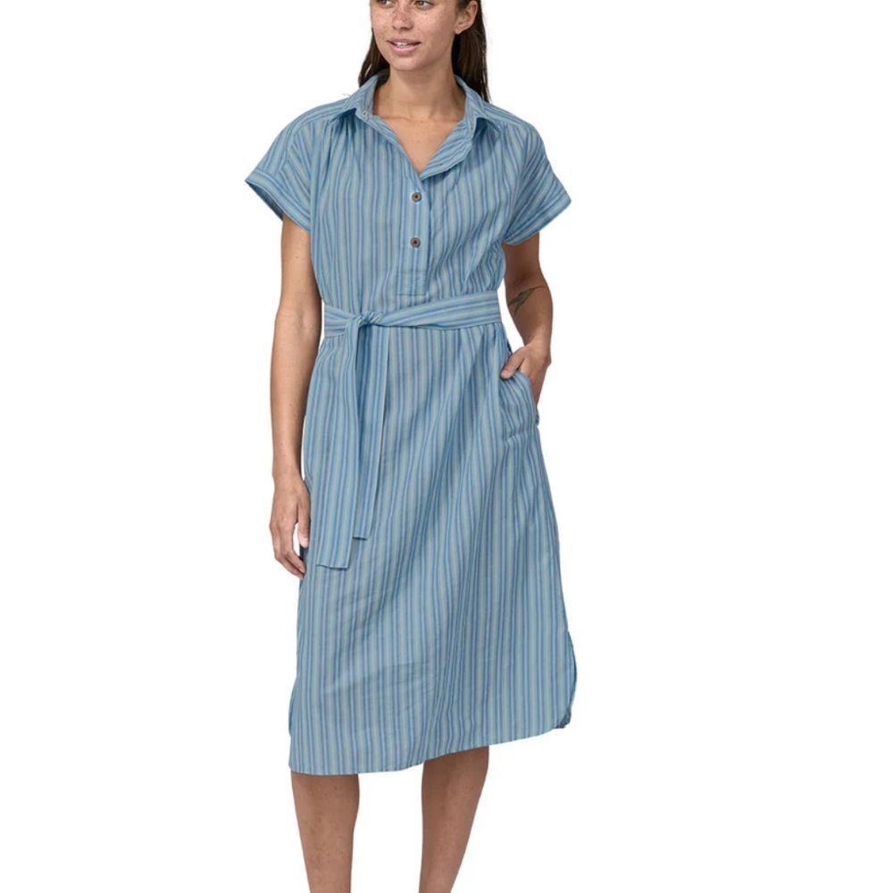 PATAGONIA WOMEN'S SUMMER WEAVE DRESS Good Times: Steam Blue Size S Nwt